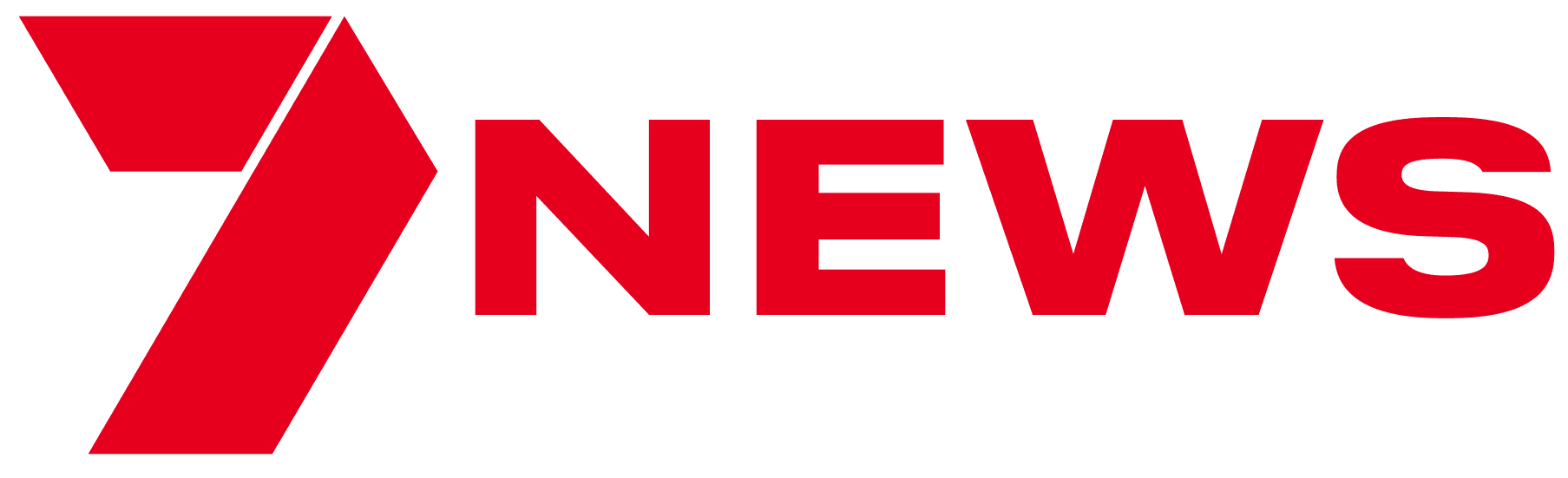 Seven News logo in red with a stylized 7 shape and bold NEWS text.